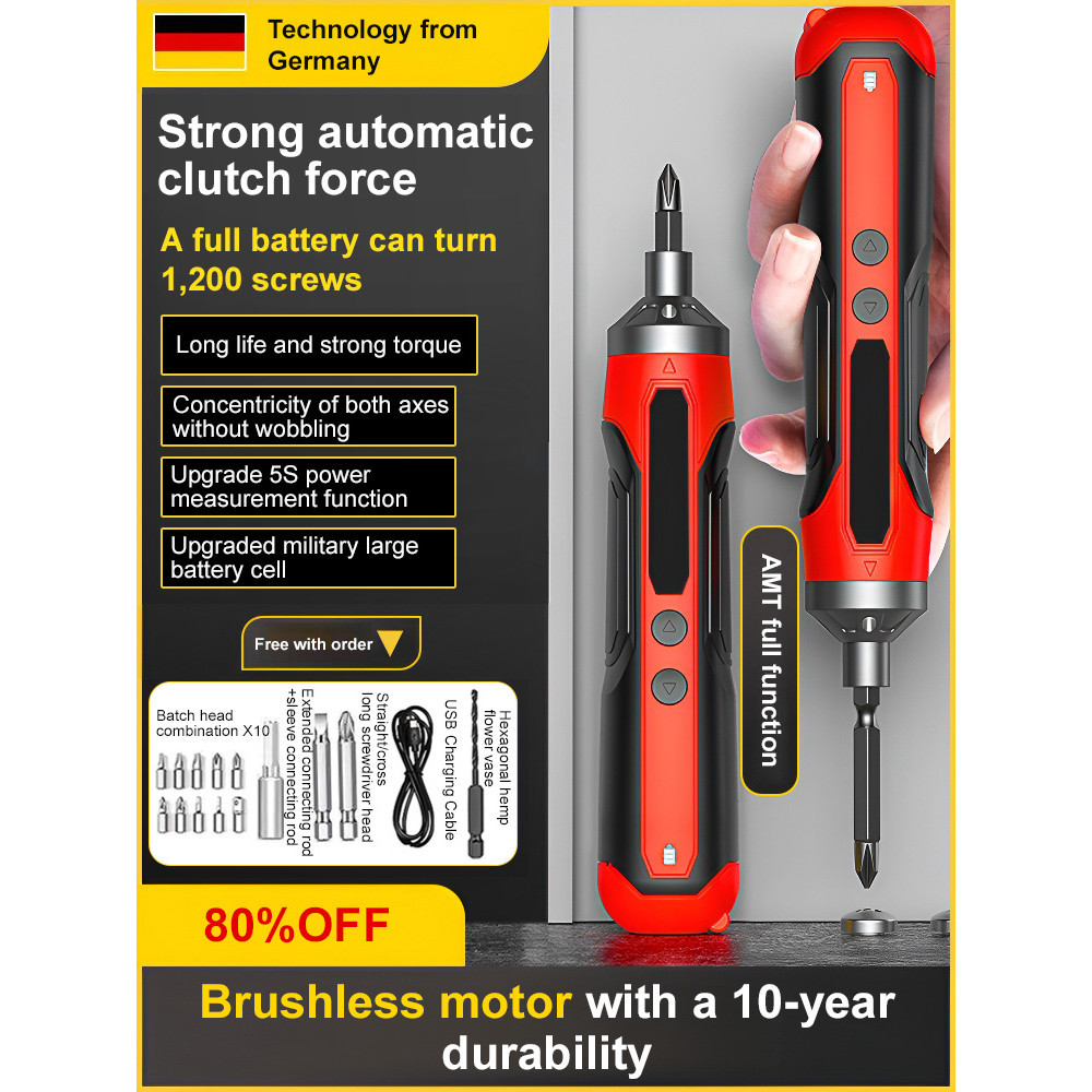 Multi-Function Electric Screwdriver/ Lithium Handheld Rechargeable Tool ...
