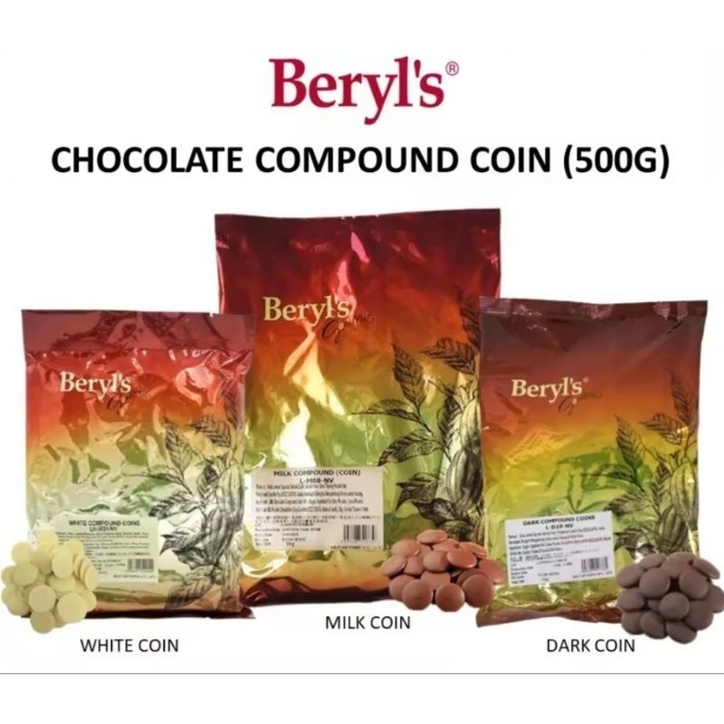 Beryl's Chocolate Compound Coins - Dark /Milk /White [beryls] [1kg/500g ...