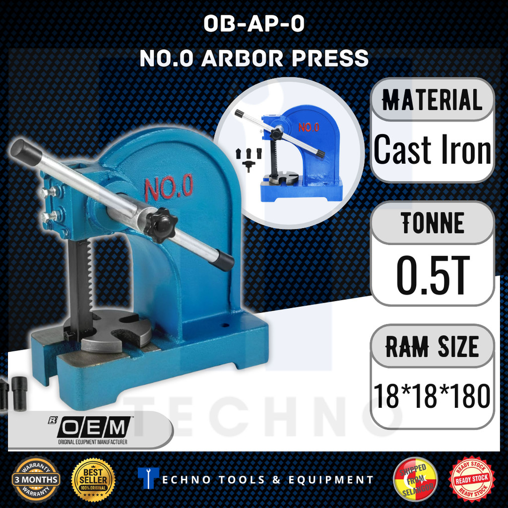 Arbor Press No.0/1/2/3 Punch Press Machine for Staking & Riveting | 3 ...