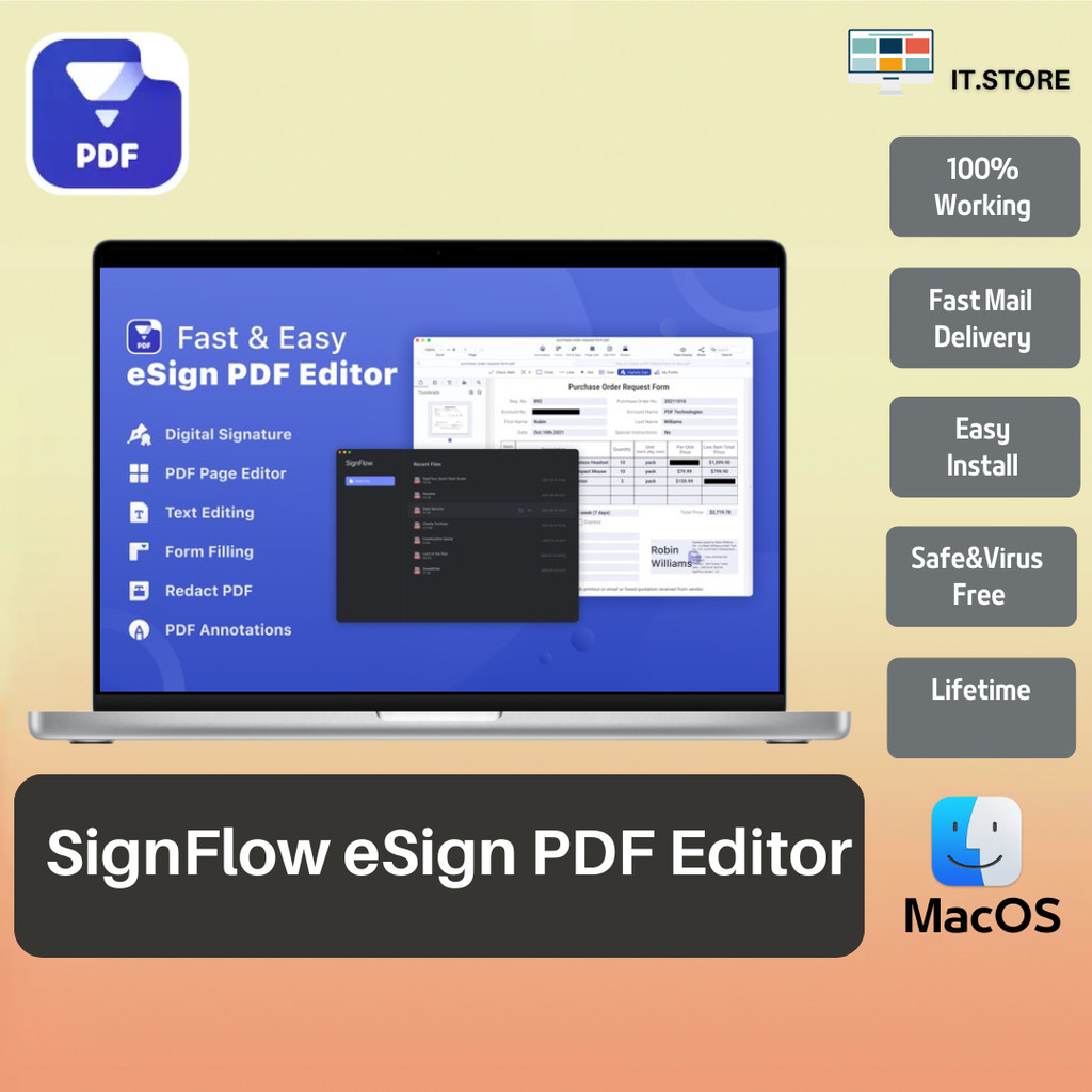 SignFlow eSign PDF Editor MacOS – Efficient PDF signing & editing tool ...
