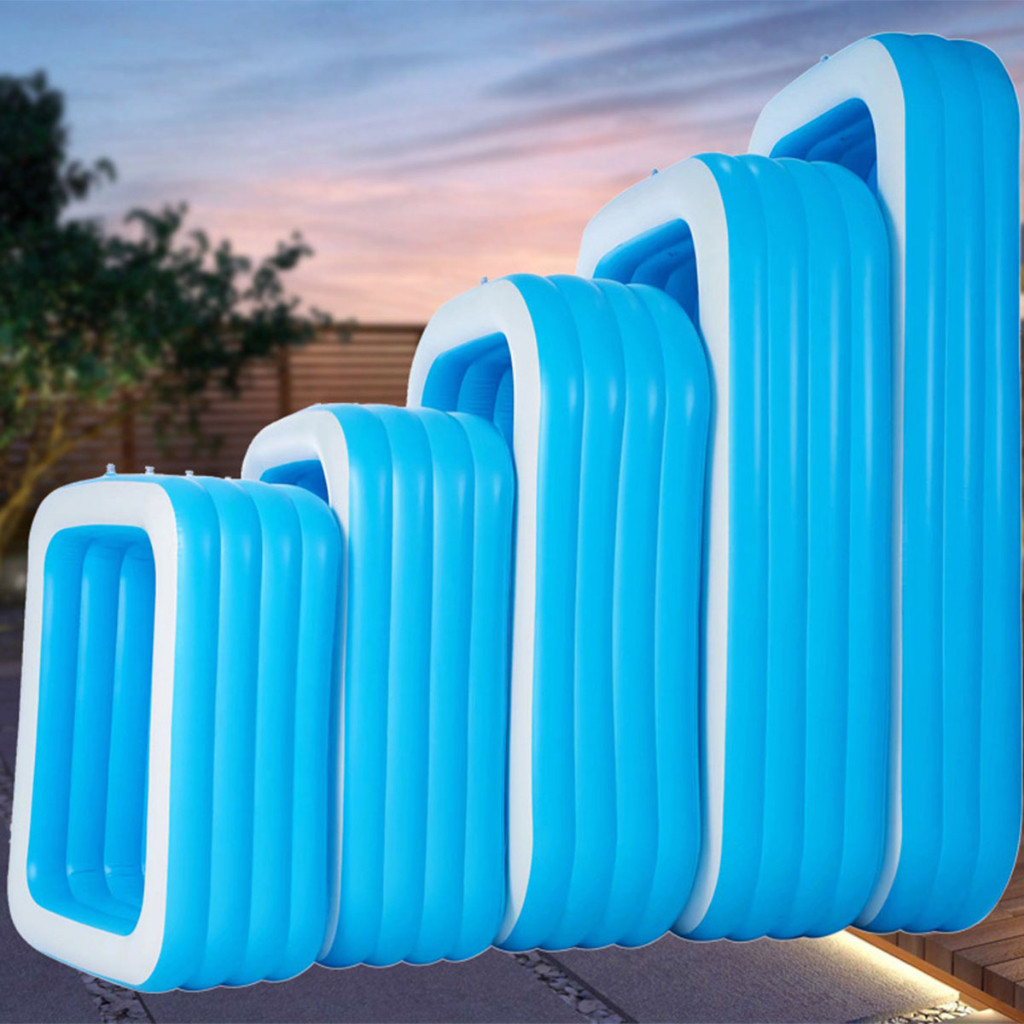 READY STOCK 3Laver Inflatable Extra Large Rectangular Kids Swimming ...