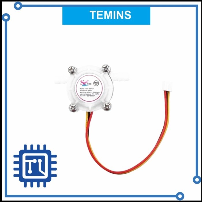 Yf-s401 Water Flow Sensor Flowmeter 0.3-6L/min Water Flow gauge - 6 mm ...