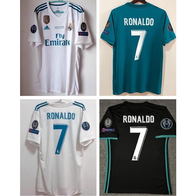 2017 2018 Real Madrid Home Away Retro Men's Soccer Jersey | Shopee Malaysia