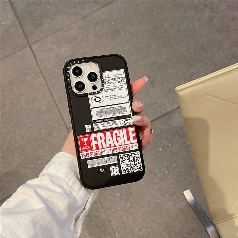 Carving CASETIFY【tag Matte black scrub phone case