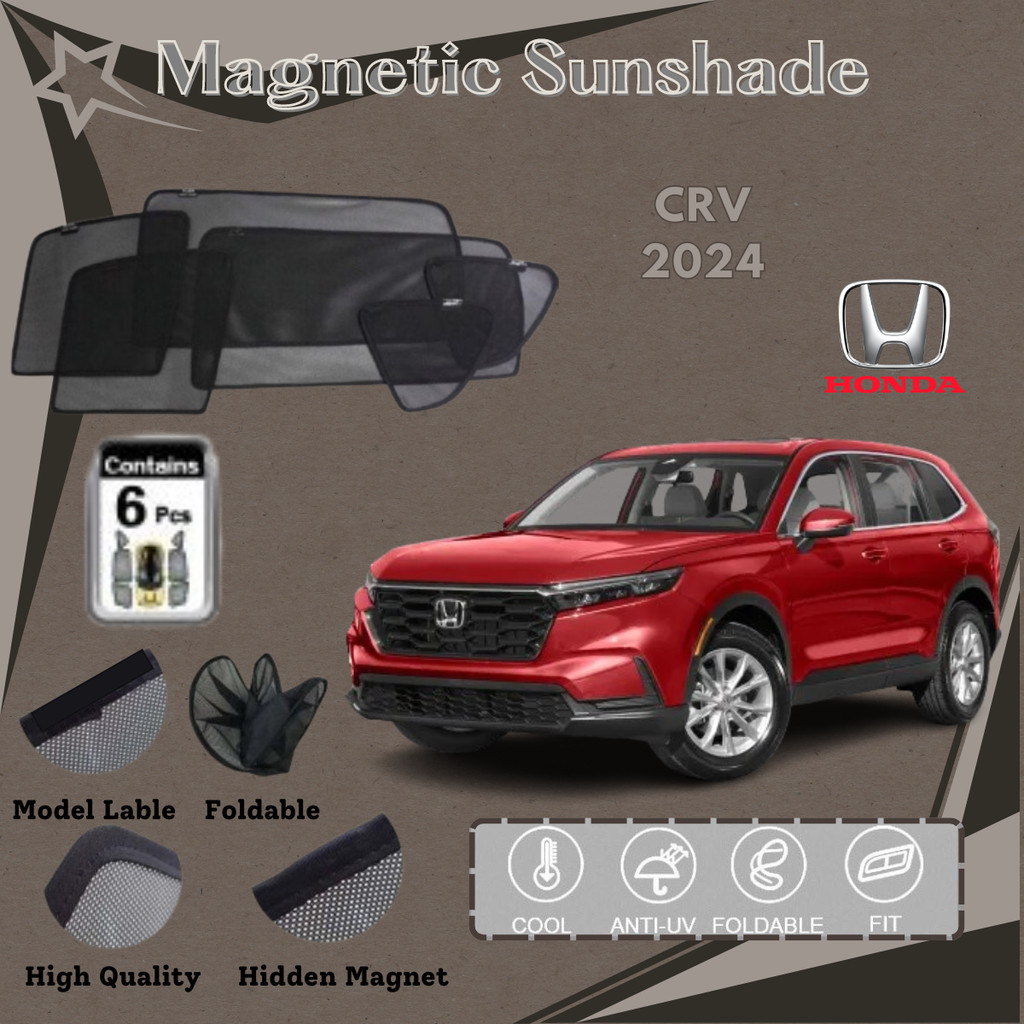 Honda CRV 2024-2026 Epic Magnetic Sunshade [6pcs] | Shopee Malaysia