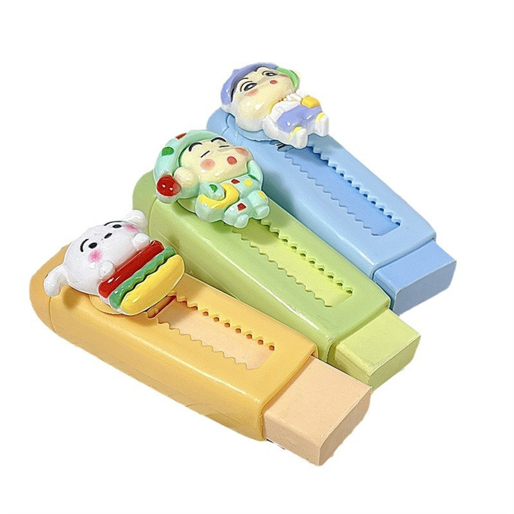 Cartoon Cute Colorful Crayon Shin-Chan Push-Pull Eraser for Student ...
