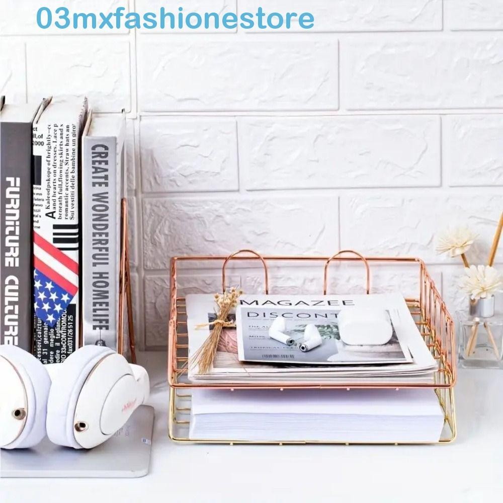 MXFASHIONE Stackable File Folder, Storage Basket Organizer Rack A4 File Storage Basket, Craft