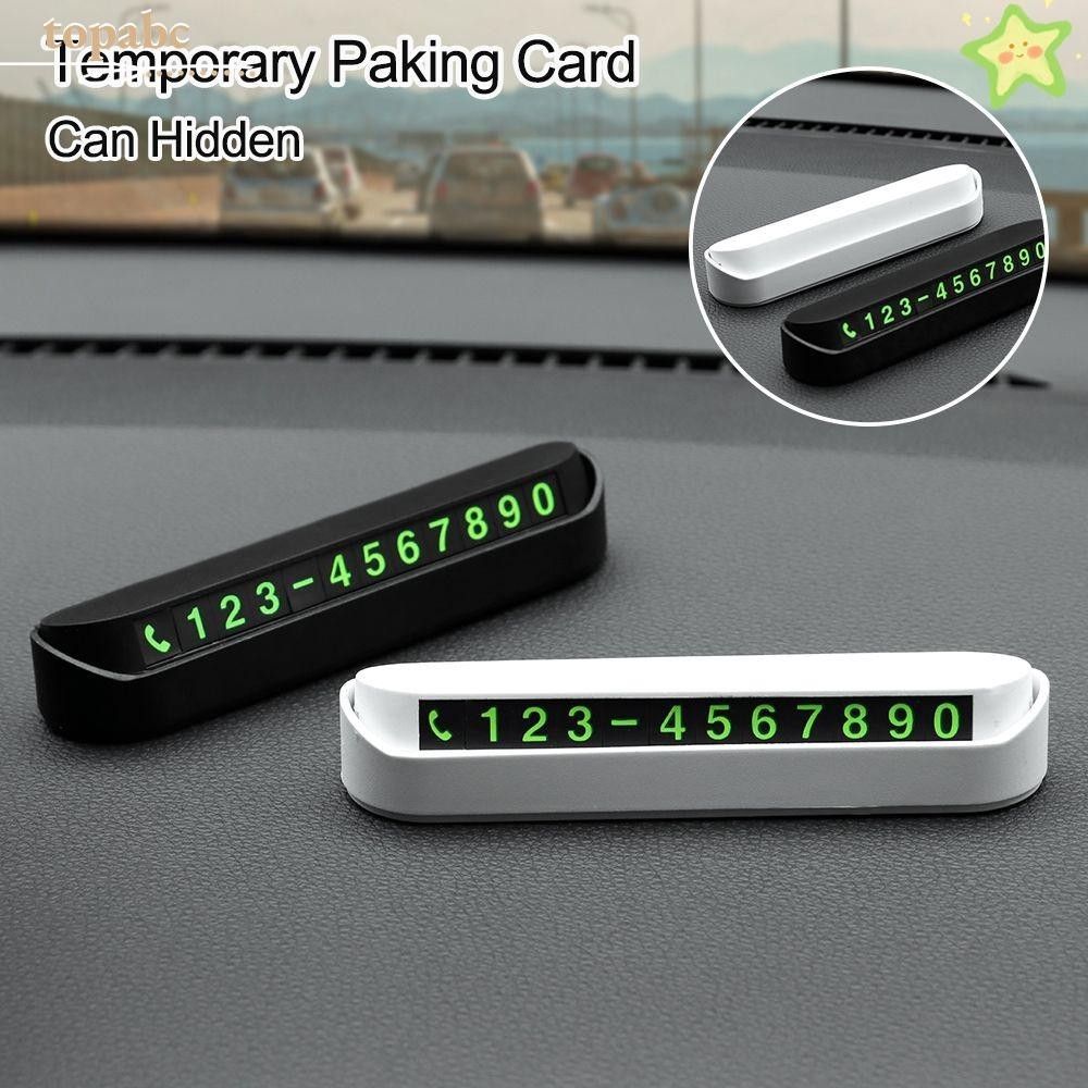 TOPABC Car Parking Card Car Sticker Car-styling Temporary Parking ...