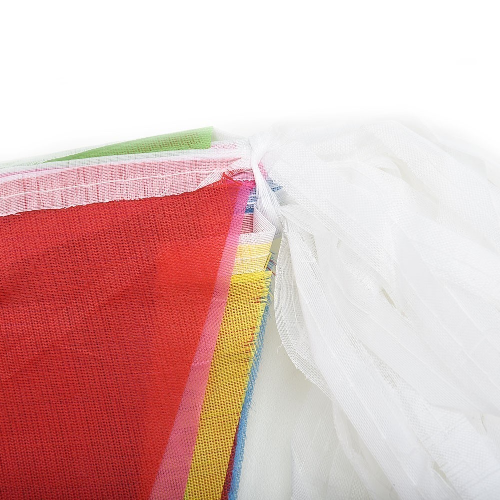 (MULSTORE) 50M Colorful Triangle Flag Pennant String Banner Festival ...