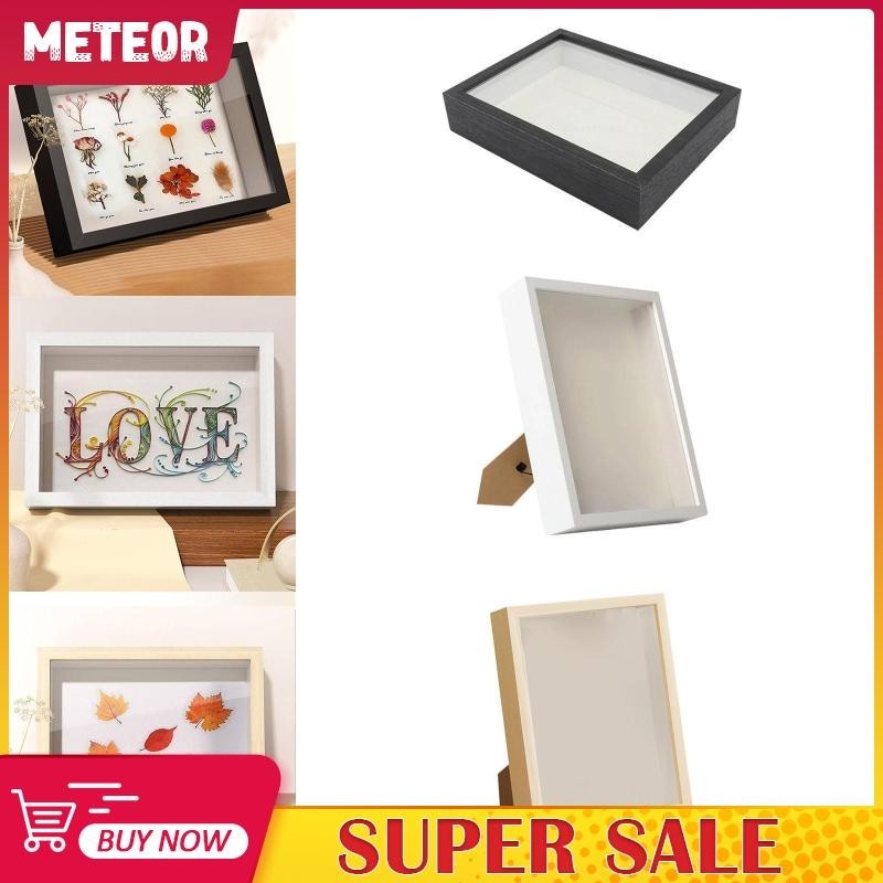 [meteorMY] DIY Shadow Box Wood Frame Crafts Large Display Case for ...