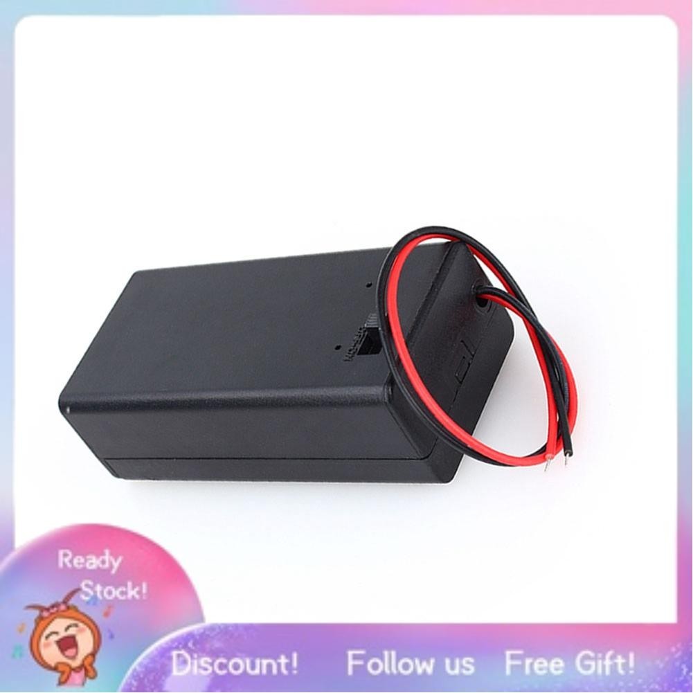 Ujewndju 9V Volt Battery Holder DC Case w/ Wire ON/OFF Switch Cover Box ...
