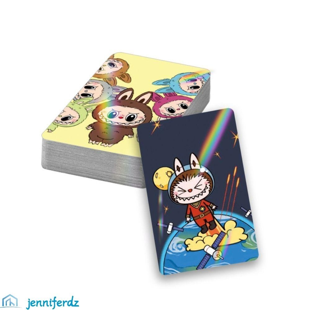 JENNIFERDZ 30 sheets Labubu Laser Flash Cards, Kawaii Small Card Labubu ...