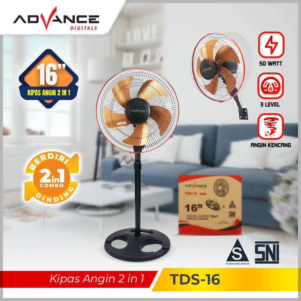 Advance TDS-16 Fan 2in1 Stand Fan & Wall Fan Size 16