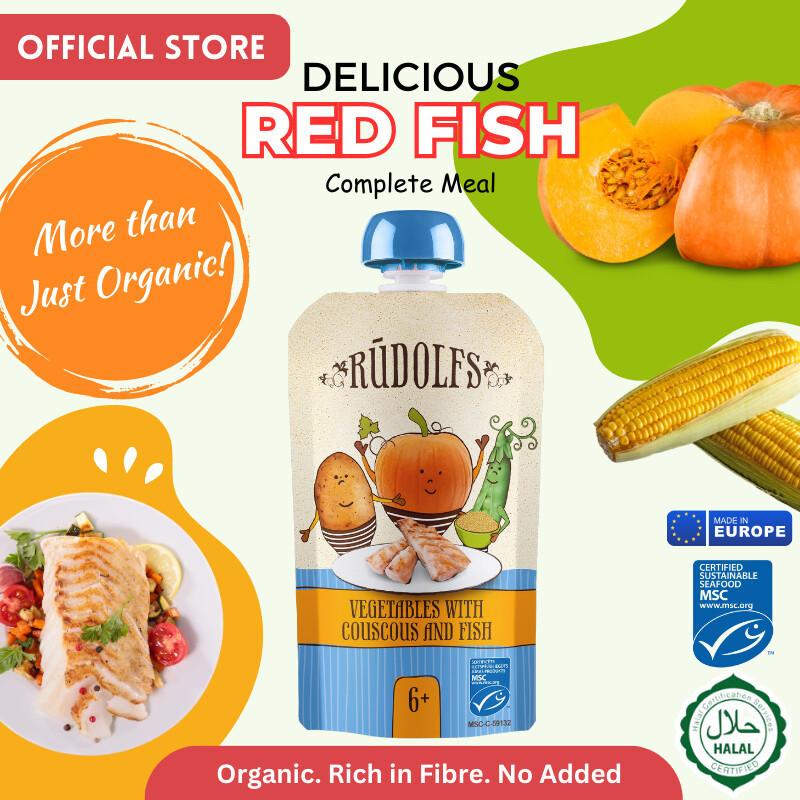 Rudolfs Organic Baby Ready To Eat Food Pouch Fruit Puree 110g (4