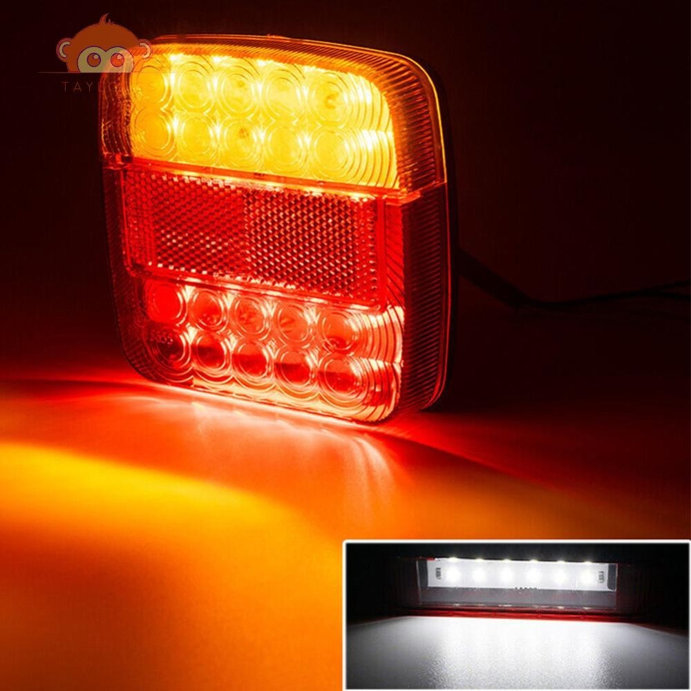 Trailer Tail Lights 12V LED Stop Taillight Waterproof Car Number Plate