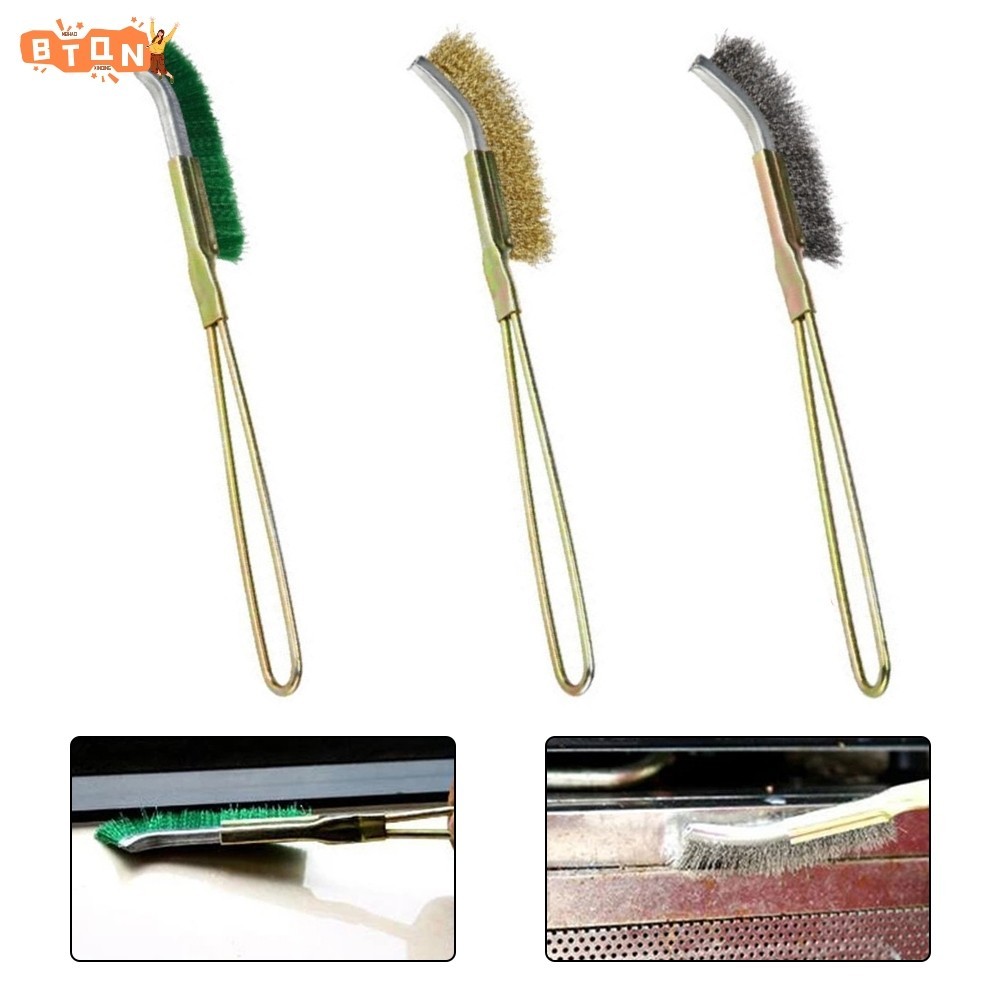 [BTQN] Mini Wire Brush Brass Nylon & Steel Brushes Rust Remover ...