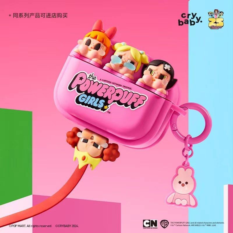 Popmart POPMART CRYBABY x Powerpuff Girls Cute Earphone Case | Shopee ...