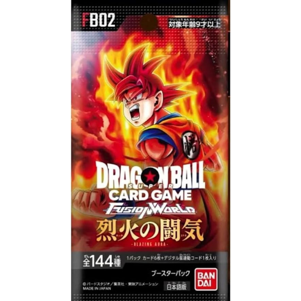 Dragon Ball Super Card Game Fusion World Blazing Aura FB02 Booster Pack ...