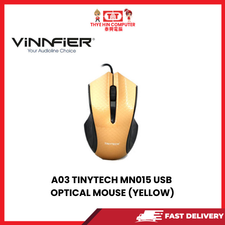 A03 TINYTECH MN015 USB OPTICAL MOUSE (YELLOW) | Shopee Malaysia