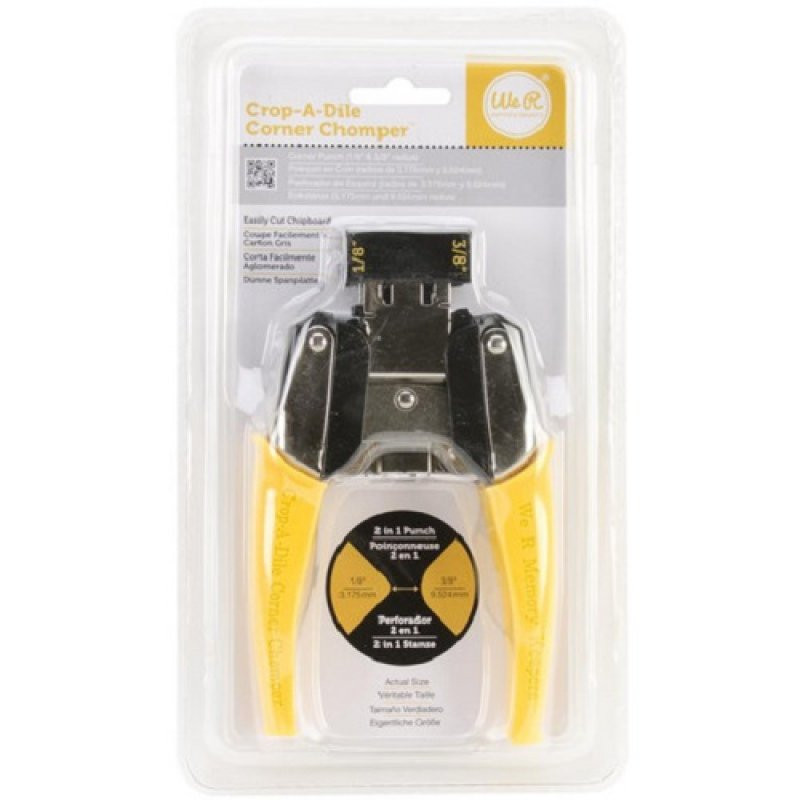We R Makers Crop-A-Dile Corner Chomper - Punzone Angolare Per Angoli Stondati E A Pettine, Per Carta, Pelle, Plastica, Multicolore - 3