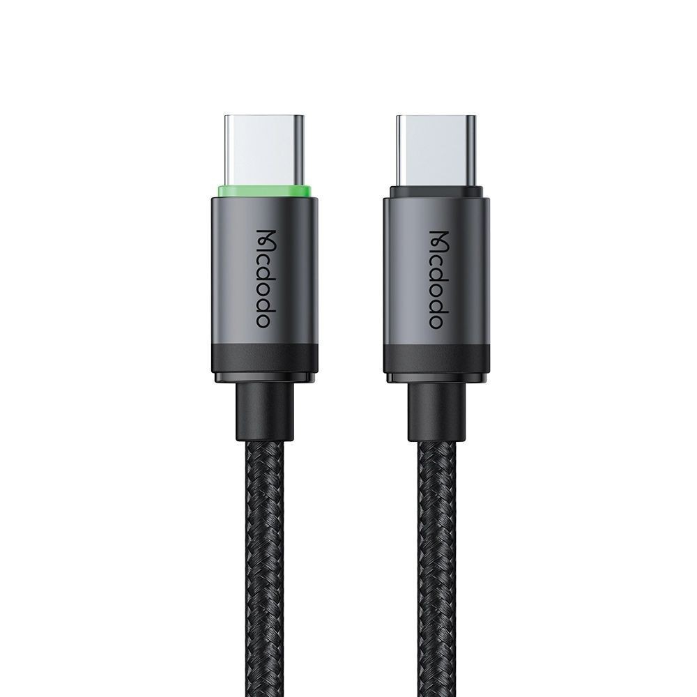 MCDODO USB-C TO USB-C 60W CABLE WITH CHARGING LIGHT - BLACK