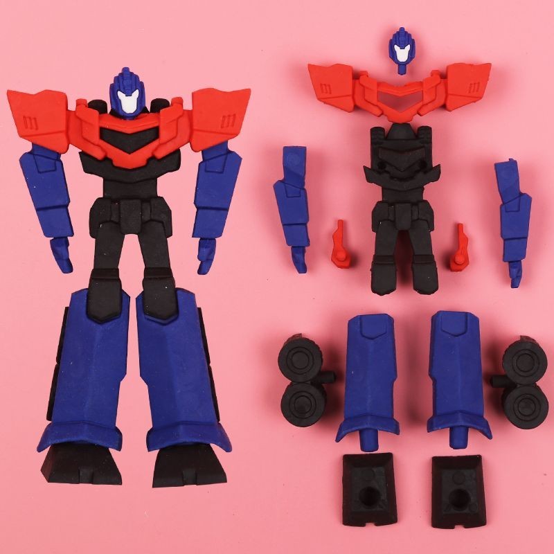 变形金刚橡皮擦机器人金刚创意可爱卡通拆卸创意卡通学生奖品儿Transformers Eraser Robot Kong ...