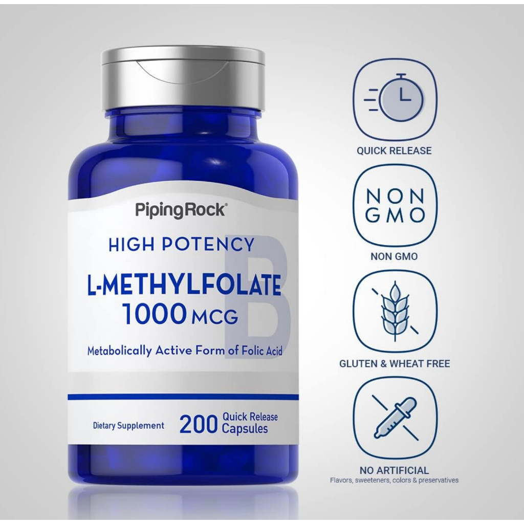 Ready Stocks, Folate L-Methylfolate 1000 mcg Metafolin, Folic Acid ...