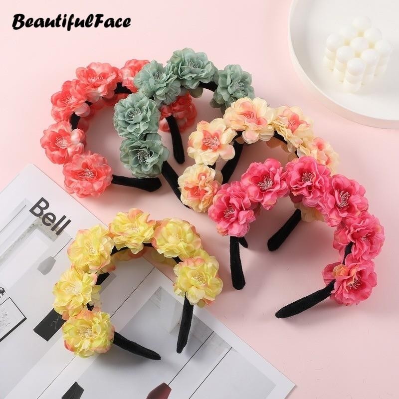 Fashion Women Bride Flowers Headband Mexican Style Rose Flower Crown 