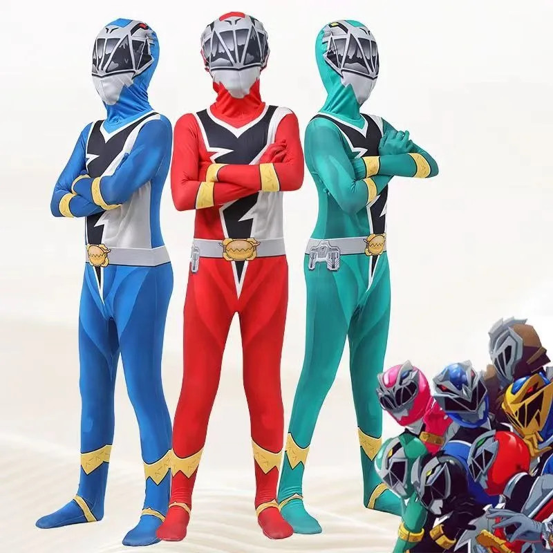 Anime Cosplay Kids Ranger Knight Dragon Team Cosplay Costume Jumpsuit ...