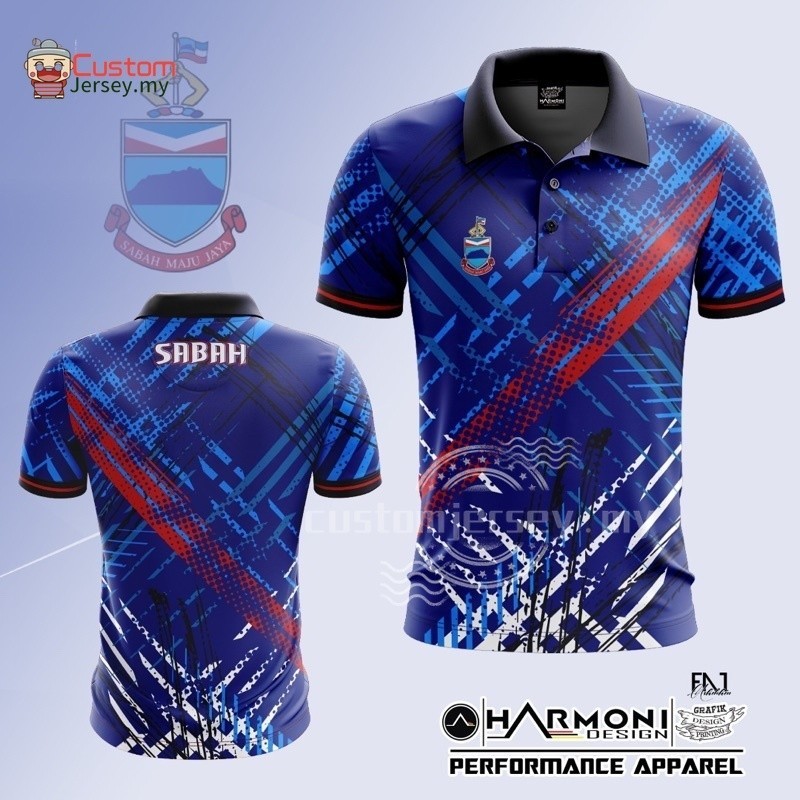 Baju Jersey Sabah 2024 Baju SABAH | Sublimation T-shirt Jersey | Shopee ...