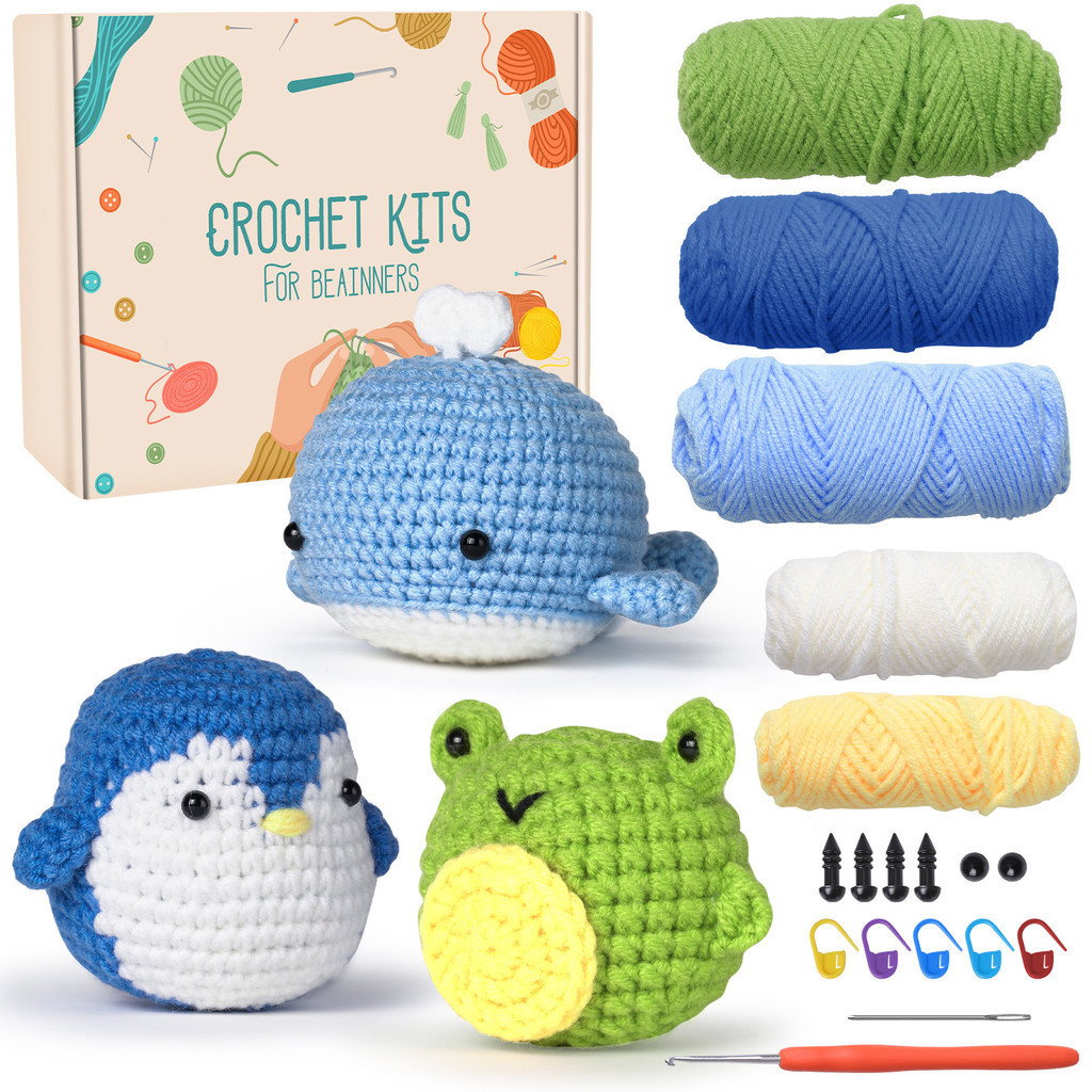 3/1PCS Beginner Crochet Set Handmade Crochet Animal DIY Crochet ...