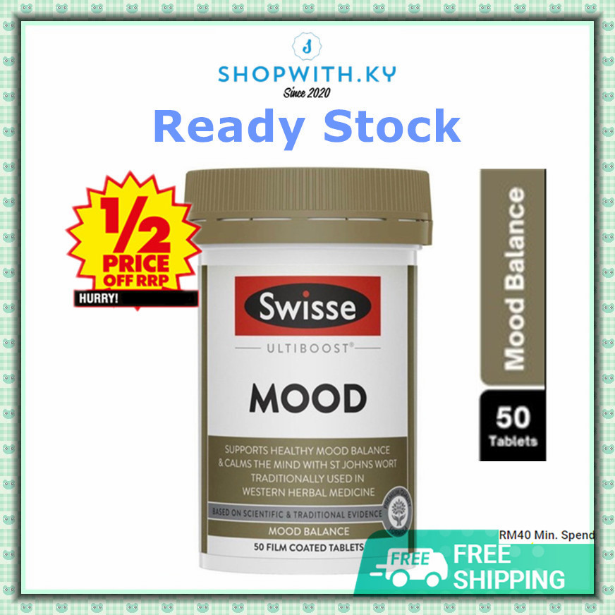 [现货+包邮 Date: 03/2025] Swisse Ultiboost Mood 情绪舒缓片 ( 50 Film Coated ...