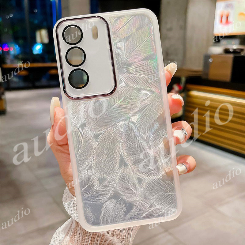 Laser Feather Glitter Phone Case For Oppo Reno 12 Pro 12Pro 12F 5G 4G ...