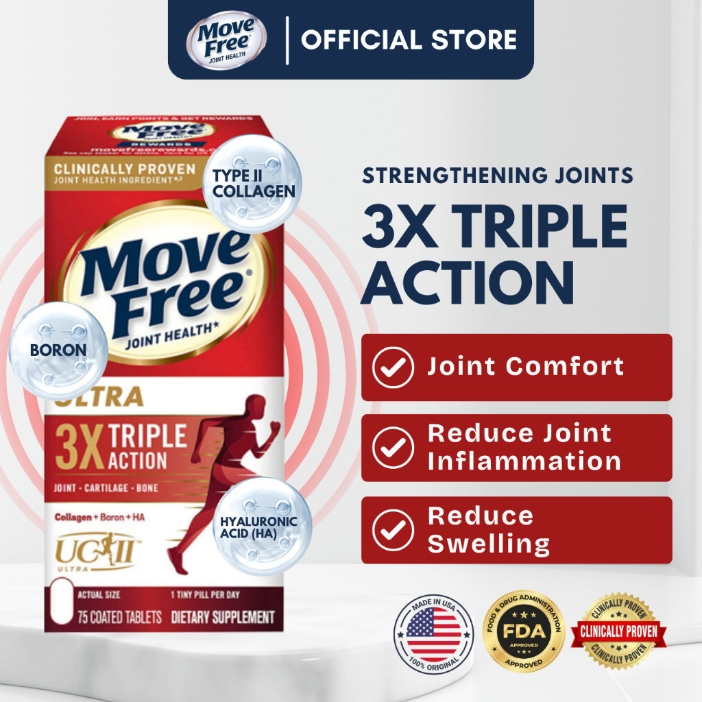 [buy 3 get 1 free]Move Free Ultra Triple Action Joint Collagen | Type 2 ...