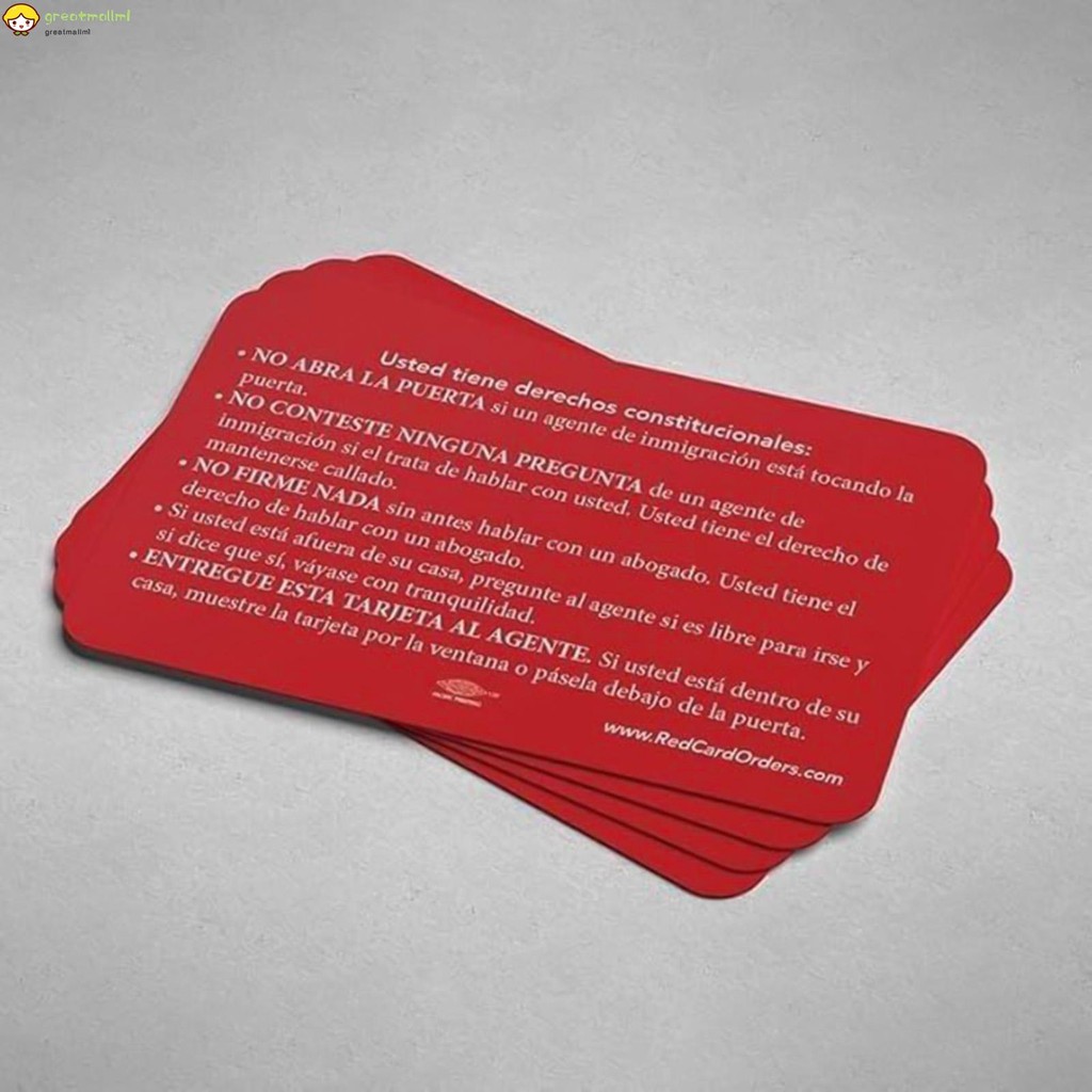Red Card Constitutional Rights Card U.S. Citizenship Constitutional ...