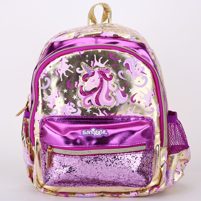 Australia smiggle Kindergarten Schoolbag Golden Unicorn mini Children ...