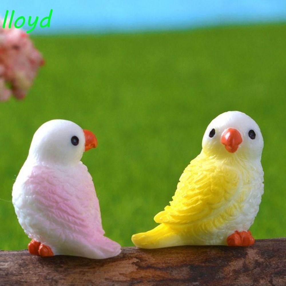 LLOYD Parrot Miniatures, 3D Resin Craft Mini Parrot Ornaments, Cute ...