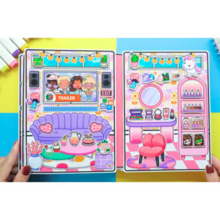 Toca Life World Quiet Book Toca Boca Cute Sam's Home handmade book