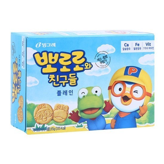 BINGGRAE Pororo Cookie Plain 65g | Shopee Malaysia