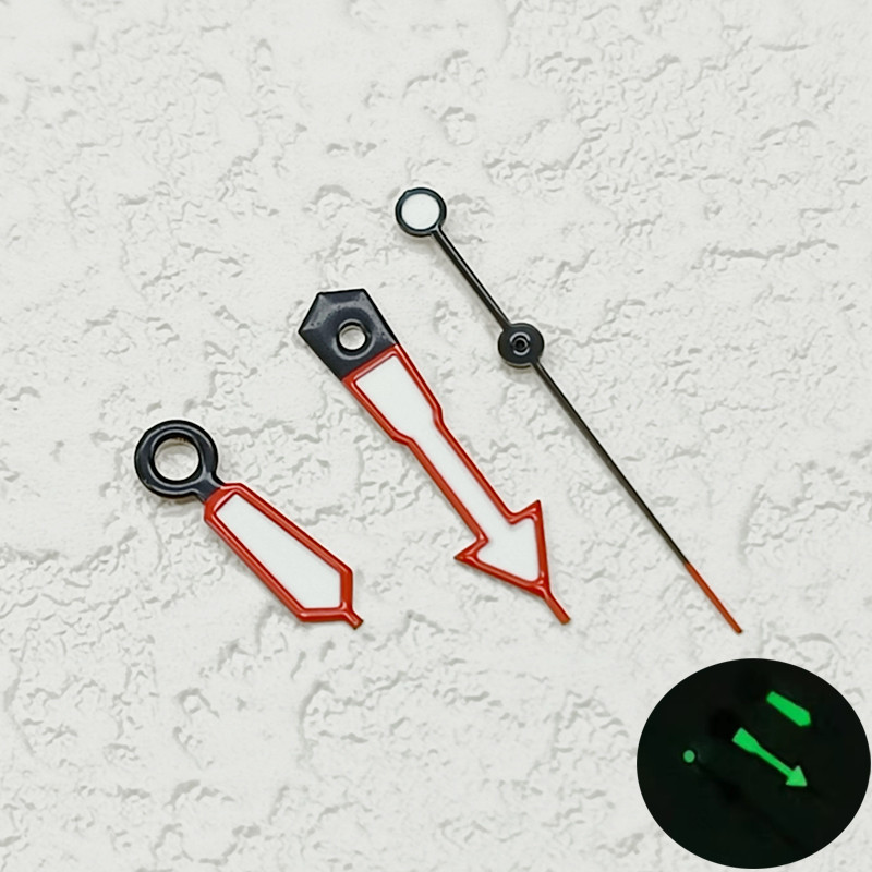 Black/White SKX Watch Hands Set With Green Lume - Fits NH35, NH36, 7s26 Movements (RLSWW) 13 thumbnail image