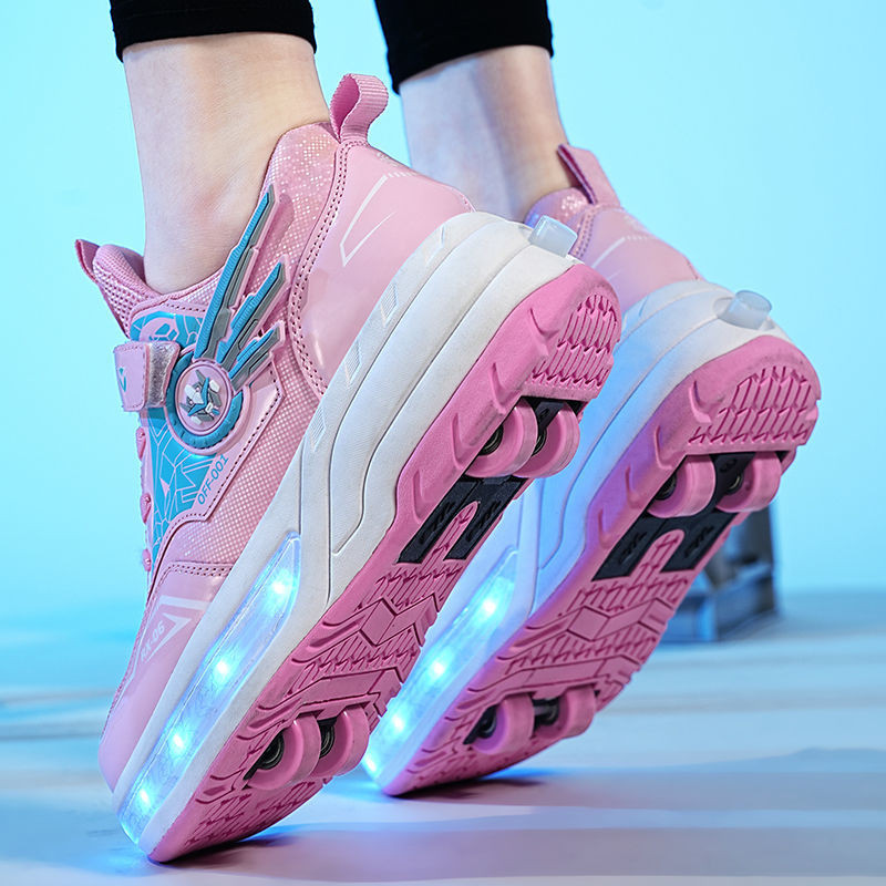 New Walking Shoes Rechargeable Roller Skates with Light Children's ...