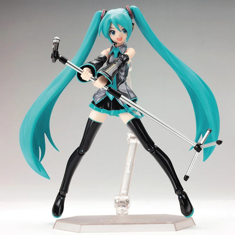 Xinchangda Statua di Miku Miku Figura in Azione Modello, Figure di Ragazze Anime Miku Scultura in Uniforme Rosa Gonna Posizione in Piedi Modello 20CM PVC Articoli da Collezione Decorazione per