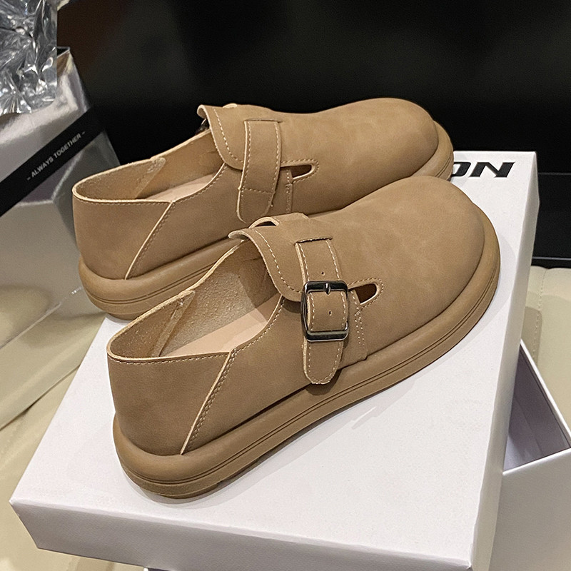 2050-1 Shoes Melade Preppy Style Wide Toe Cold Sticky Two-Wear Flat ...