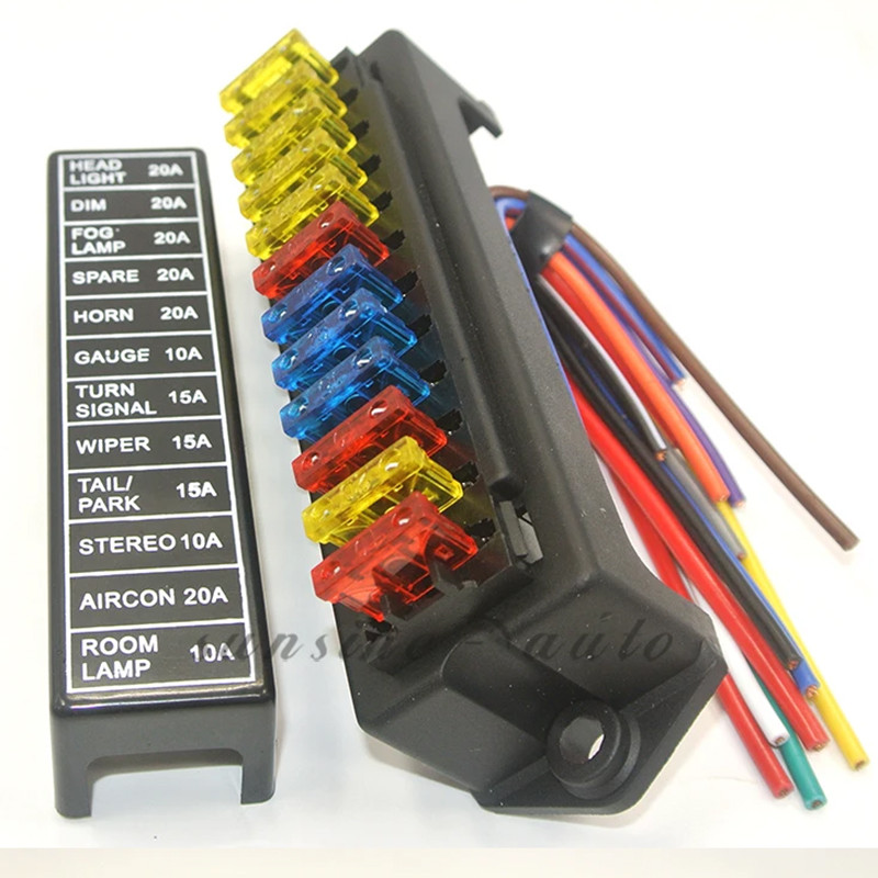 4way 6 Way 8 / 10 / 12way Car Fuse Box Circuit Car Trailer Auto Blade ...