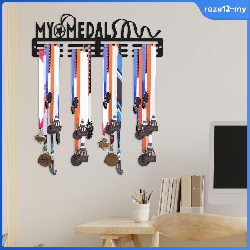 [RazecaMY] Medals Display Rack Medal Hanger Iron Awards Holder Shelf ...