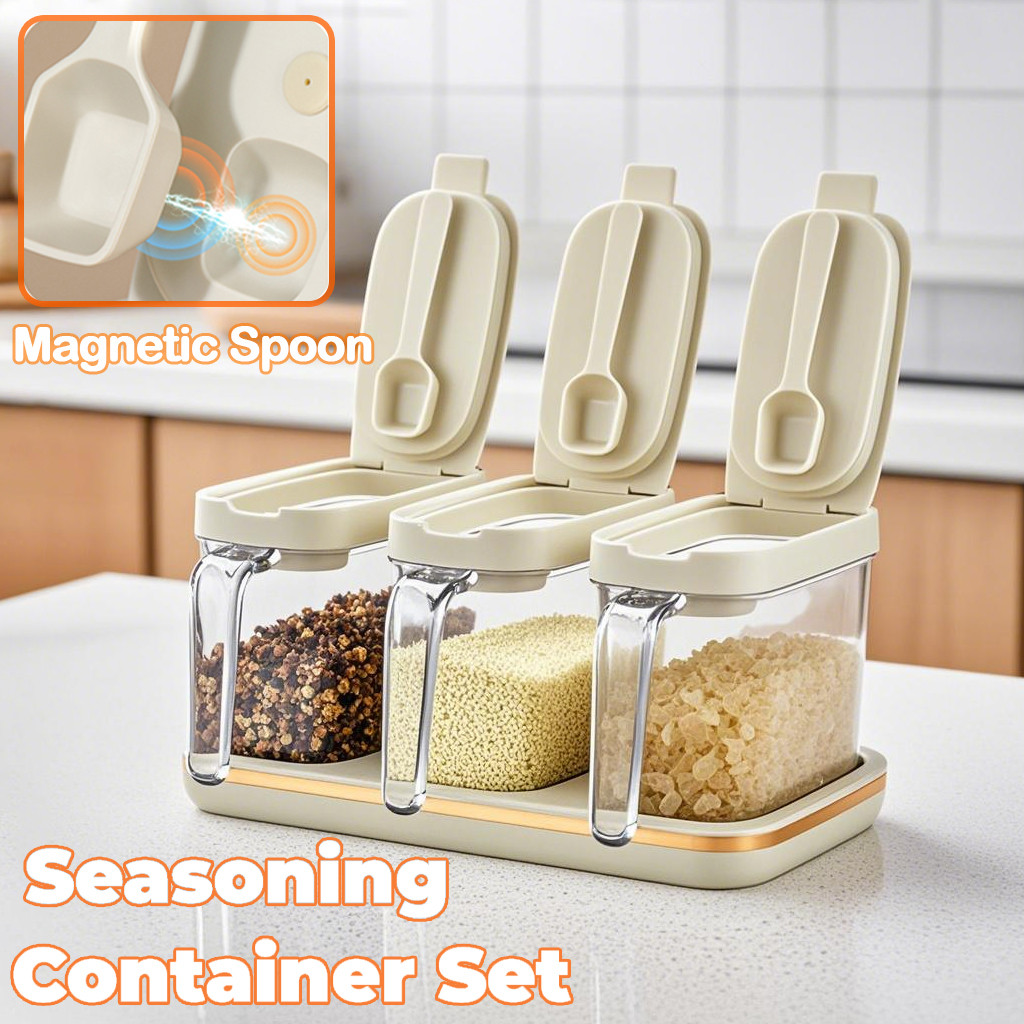 Spice Container Set Spice Jar Seasoning Container Bekas Garam Gula ...