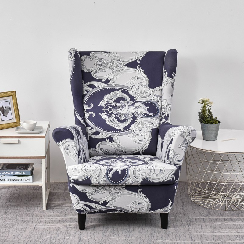 IKEA STRANDMON Solid Color Wing Chair Cover Stretch Spandex