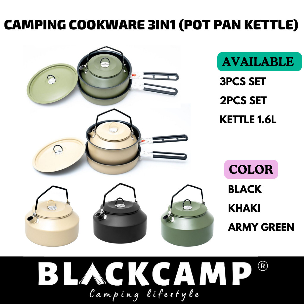 Camping Cookware Set Kettle Pan Pot Cooking Kitchen Set Outdoor Picnic ...