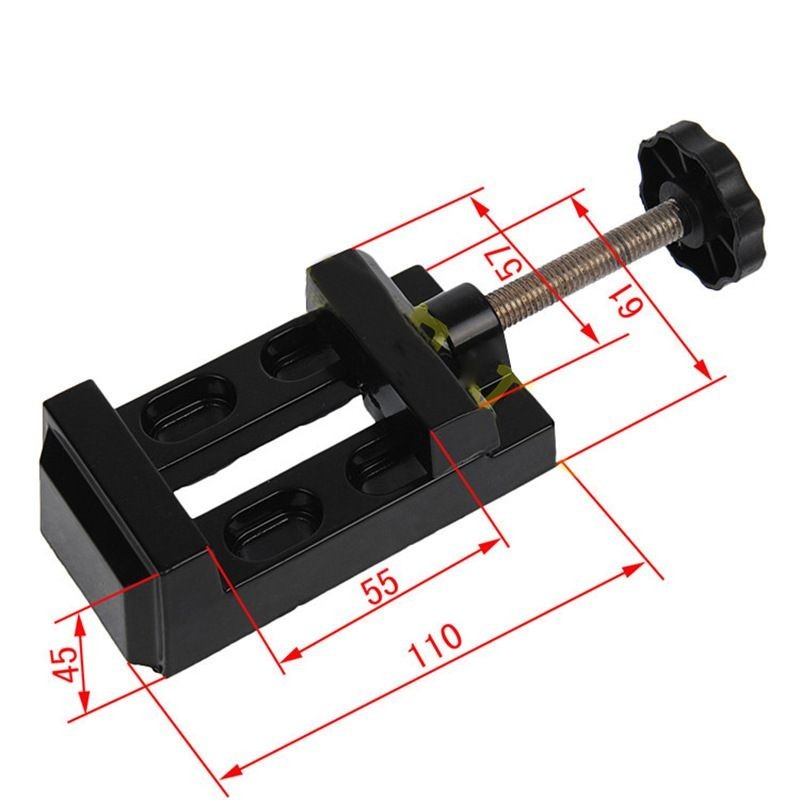 Mini Flat Clamp Bench Vise Aluminum Alloy Drill Bench Clamp Press Vice ...