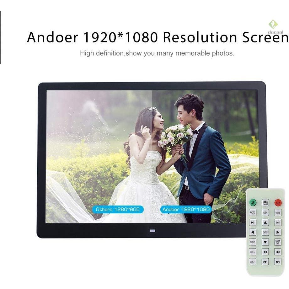 Andoer 15.6 Inch 1080P LED Digital Photo Picture Frame High Resolution ...